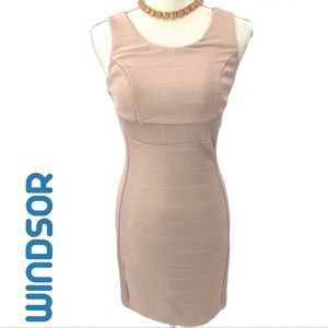 Windsor beige peach sleeveless dress